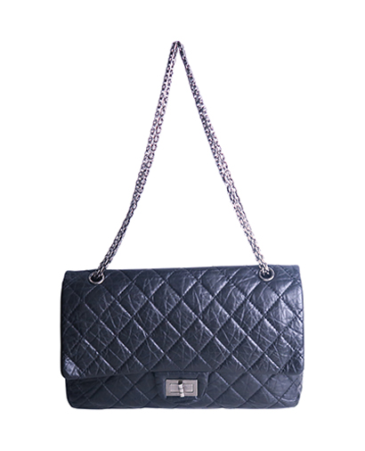 2.55 Reissue Double Flap Bag, &pound;1,500, Handbags, Black, Leather, Front view